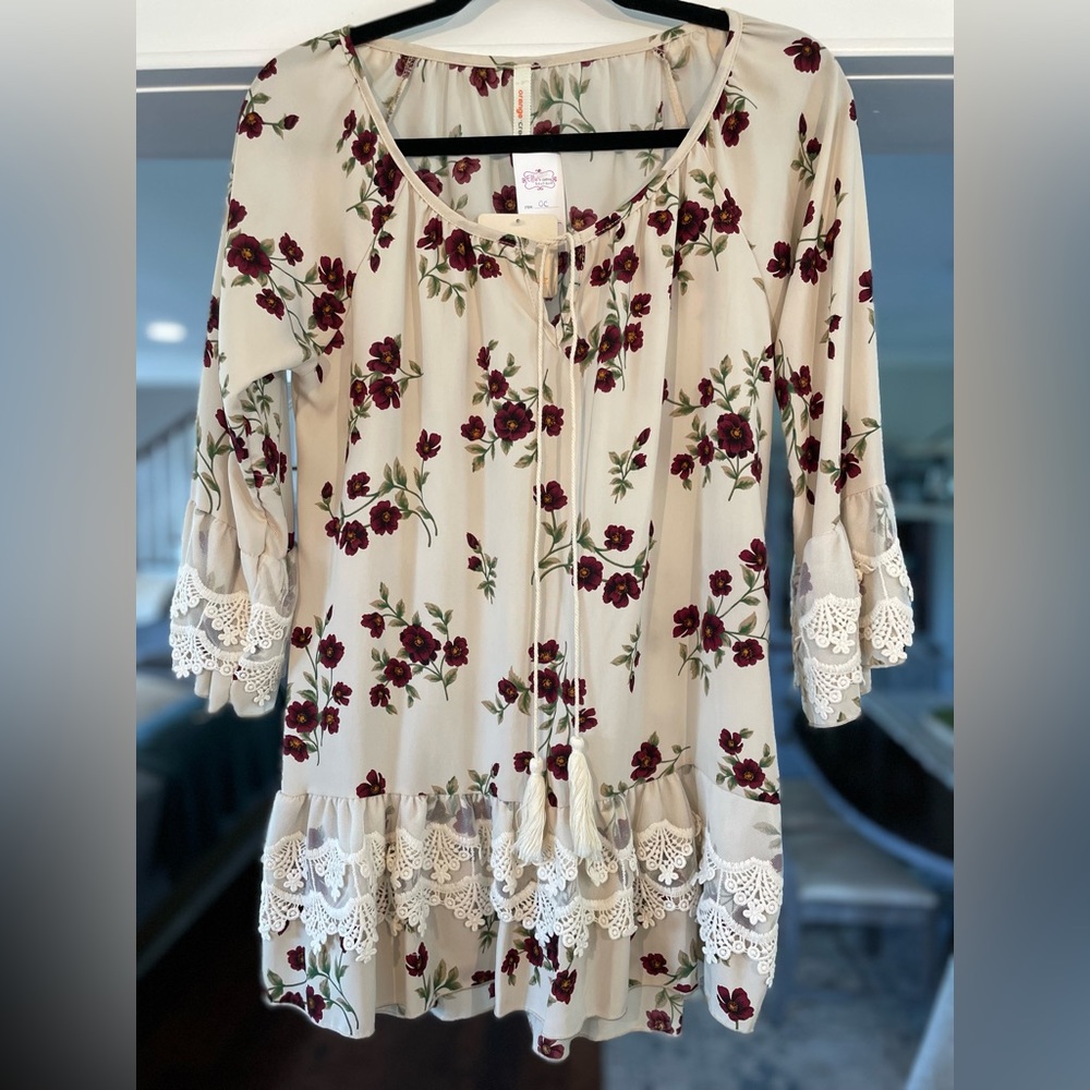 Orange Creek Medium Floral Blouse